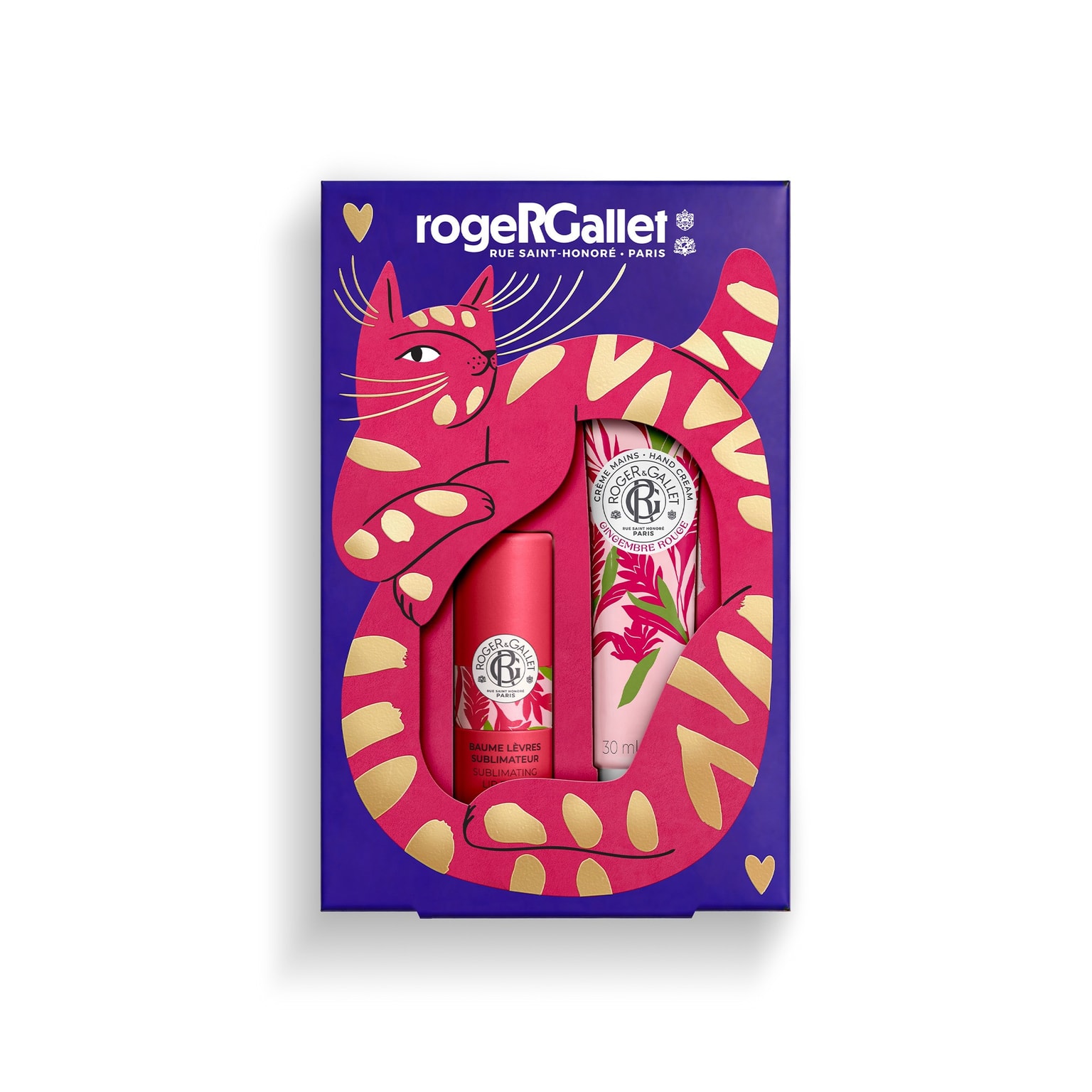 Gingembre Rouge Cofre de Navidad bálsamo labial sublimador + crema de manos bienestar