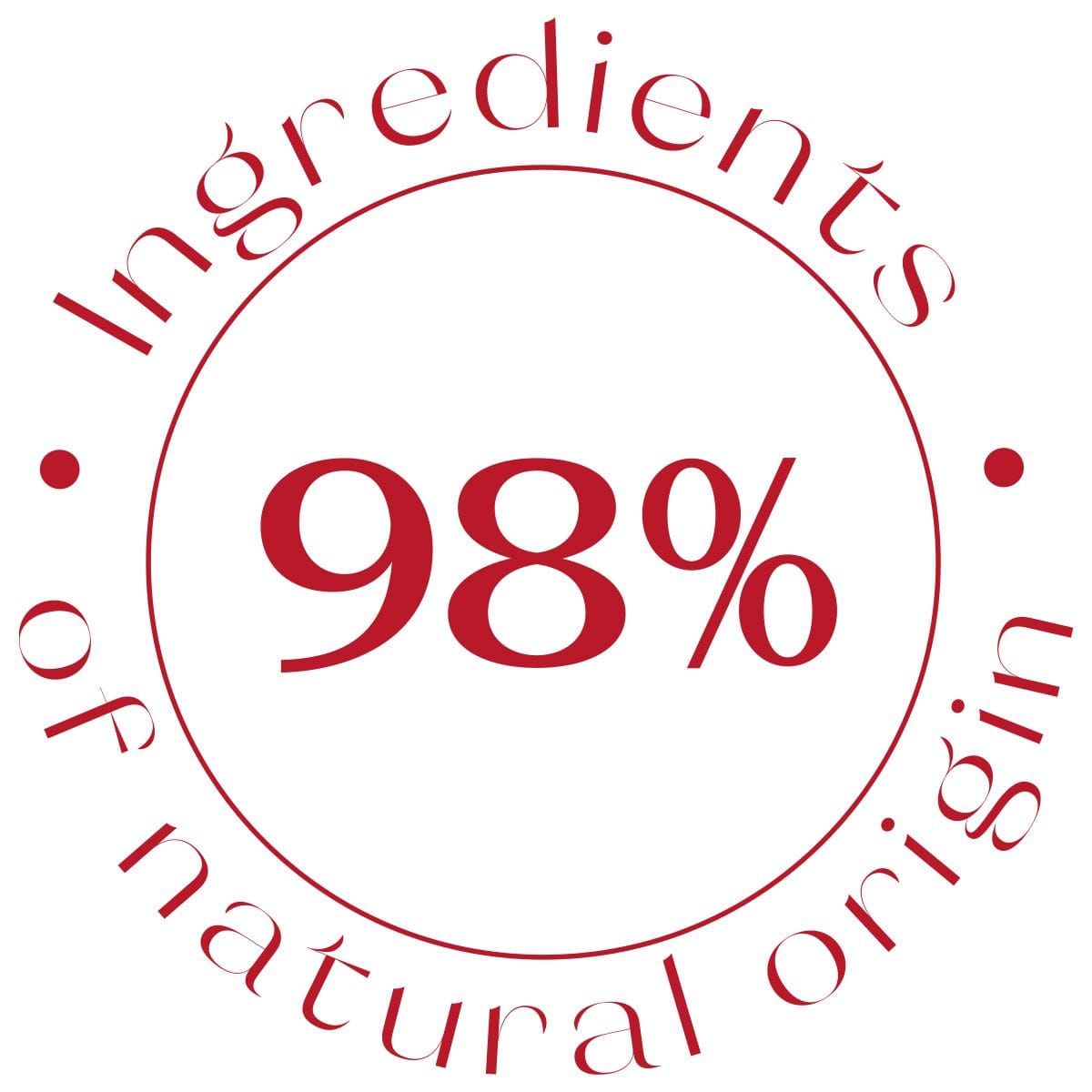 98% de ingredientes de origen natural